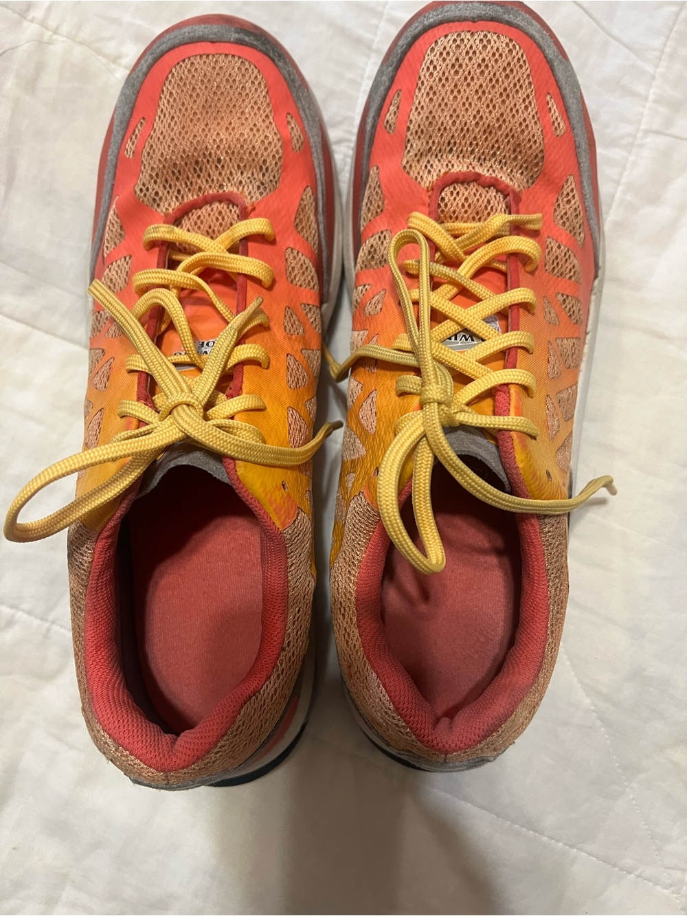Red Wing Shoes Steel toesCoral and Yellow Mesh Sandals